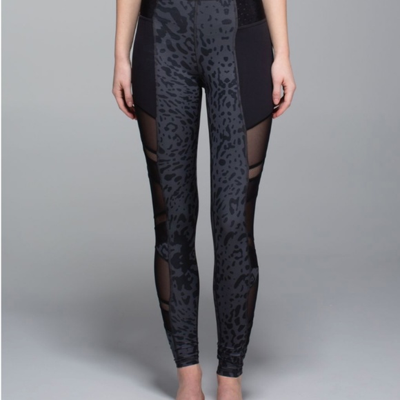 lululemon athletica Pants - Lululemon leopard print mesh just breathe pant